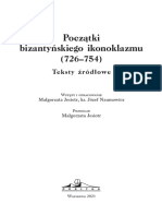 Początki Bizantyńskiego Ikonoklazmu (726-754) - Teksty Źródłowe