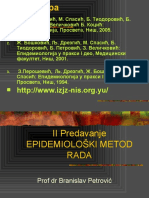 Epidemioloski Metod Rada