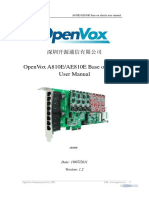Openvox A810E/Ae810E Base On Elastix User Manual: Date: 19/07/2011