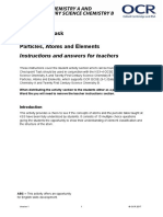 Checkpoint Task Particles, Atoms and Elements: Instructions and Answers For Teachers