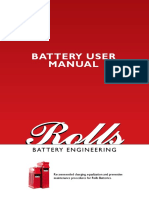 Battery User Manual: Recommended Charging, Equalization and Preventive Maintenance Procedures For Rolls Batteries