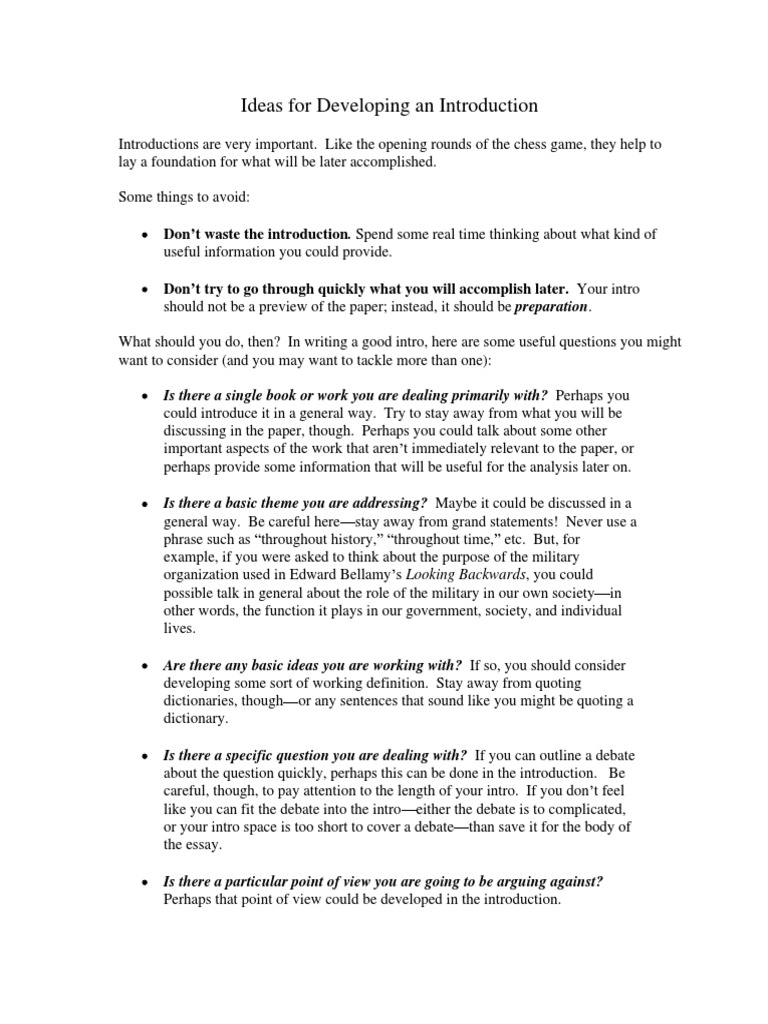 Crafting Effective Introductions in Essays | PDF | Cognition