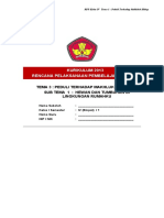 RPP Tema 3. Peduli Terhadap Makhluk Hidup