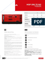Generator Set Data Sheet HGP 200 t5 NG Soundproof Spanish