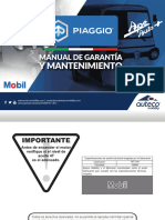 Manual de Garantía y Mantenimiento Piaggio Apé Auto Plus