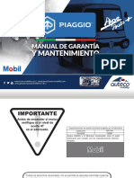 Manual de Garantía Mantenimiento Piaggio Apé Auto Plus