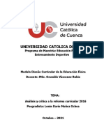 Analisis y Critica Reforma Curricular 2016 - Muñoz Lenin