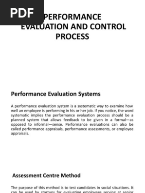 Performance evaluation