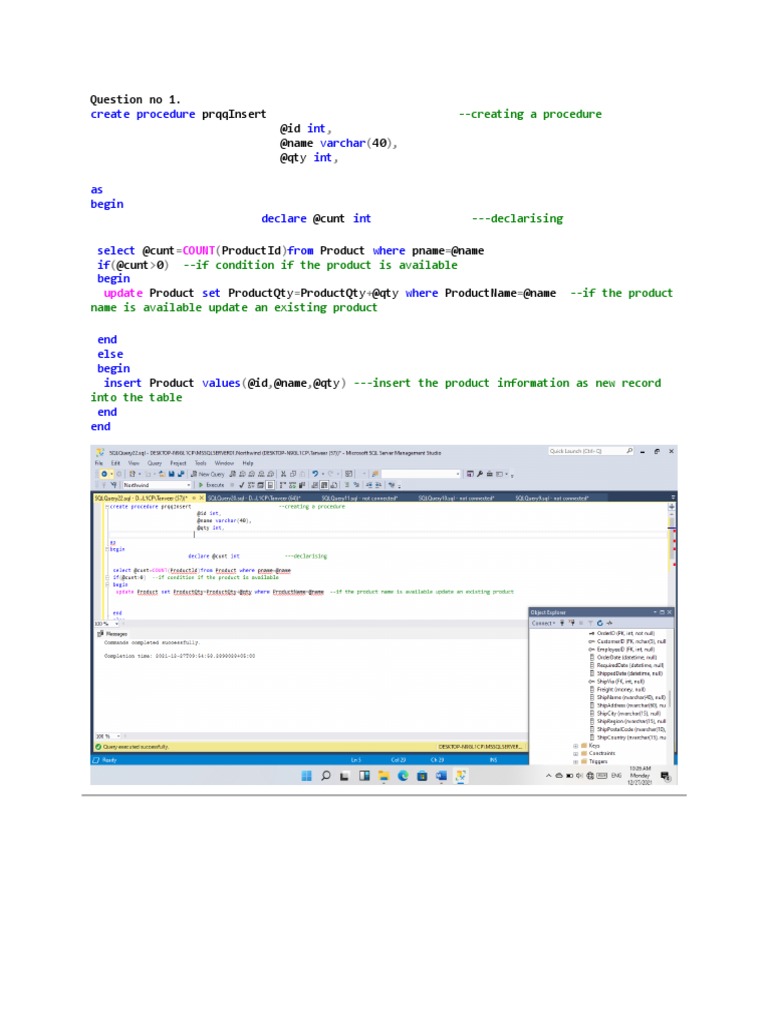 Create Procedure Int Varchar Int As Begin Declare Int Select From Where ...