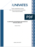 Elaboracao de Detergente Sem Adicao de Trietanolamina 85 2017-A