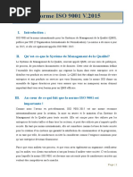 Évolution de la norme ISO 9001:2015 | PDF | Système de management de la ...