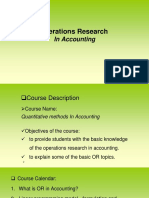 Operations Research المخاضرة الاولى