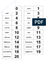Dominoes - Ordinal Numbers - 20