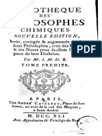 Bibliotheque Des Philosophes Chimiques t1 (1741)