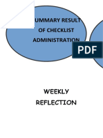 Summary Result of Checklist Administration