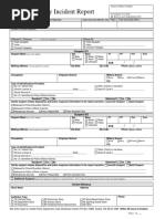 Police Incident Report Template