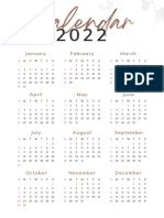 Elegant 2022 Annual Calendar Poster