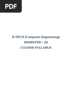 B.TECH (Computer Engineering) Semester - Iii Course Syllabus