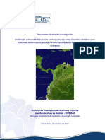 Análisis de Vulnerabilidad Marino Costera e Insular Ante El Cambio Climático para Colombia Como Insumo para La Tercera Comunicación Nacional de Cambio Climático