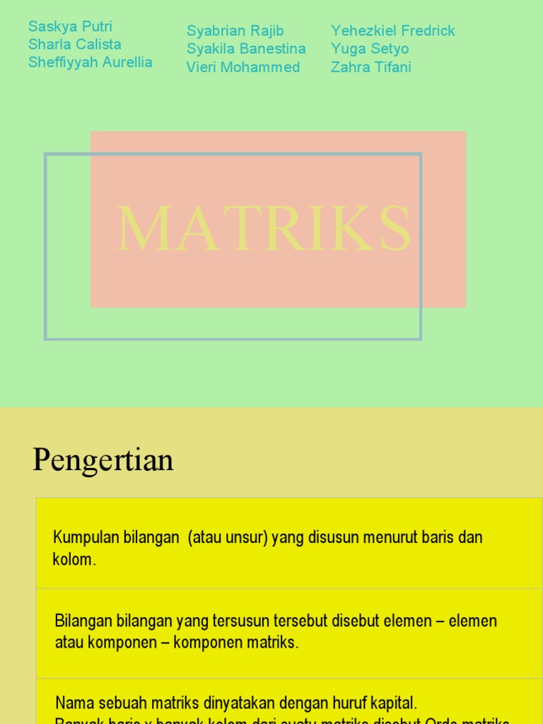 Matriks Kelompok 6 | PDF