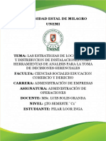 Ensayo LOCALIZACIÓN Y DISTRIBUCIÓN DE INSTALACIONES INDUSTRIALES 