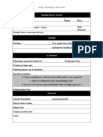Grant Proposal Checklist