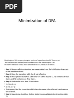 Minimization of DFA