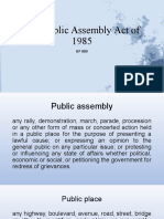 The Public Assembly Act of 1985