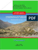 Susceptibilidad Peligros Geologicos Carretera Pativilca-Conococha-Antamina
