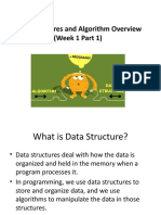 Data Structures and Algorithm Overview (Week 1 Part 1)