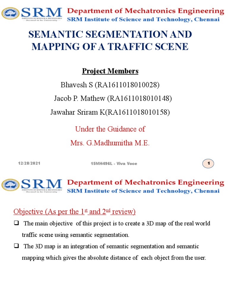 MHD202-Semantic Segmentation and Mapping of Traffic Scene-Presentation ...
