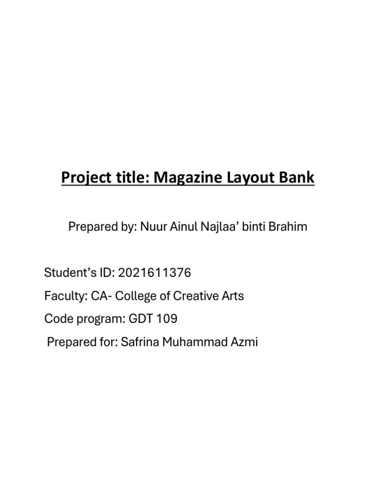Magazines Layout Bank | PDF