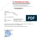 Surat Keterangan Kerja