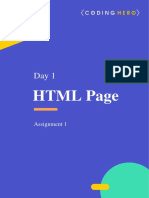 HTML Page: Assignment 1