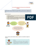 Elaboramos Un Tríptico Con Nuestra Propuesta de Acciones para Una Alimentación Saludable