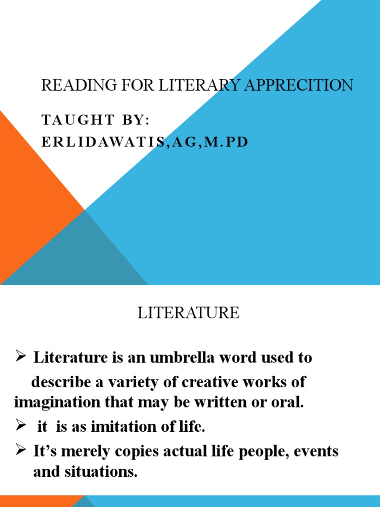 Literary Appreciation Guide | PDF | Poetry | Genre