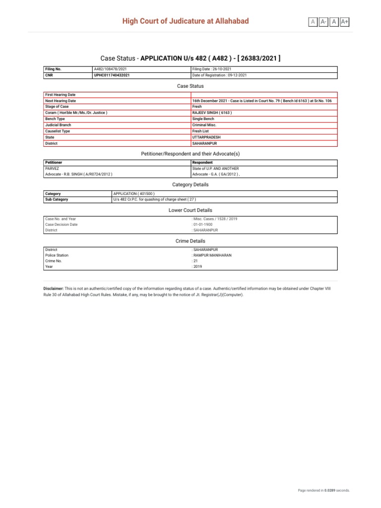 Application seeking quashing of charge sheet under Section 482 of CrPC