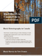 Black History in Canada Prior To Confederation