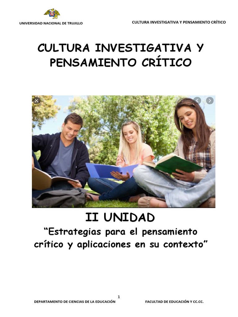 Estrategias de Pensamiento Crítico en Educación | PDF | Aprendizaje ...
