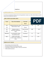 Resume of Anitha R for the role of Assistant Engineer