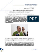 07.12.21 Listo, El Operativo de Protección Civil Municipal para Celebraciones de La Virgen de Guadalupe