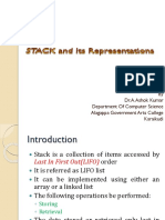 Stack and Its Representtions PDF