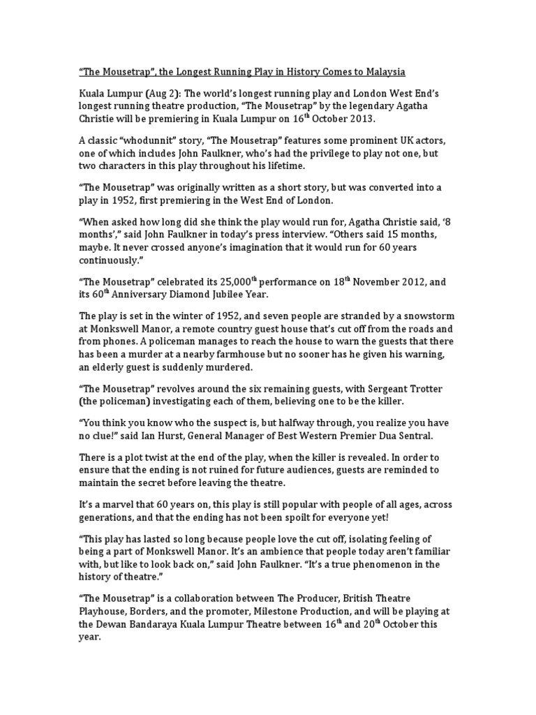 The Mousetrap Review Pdf