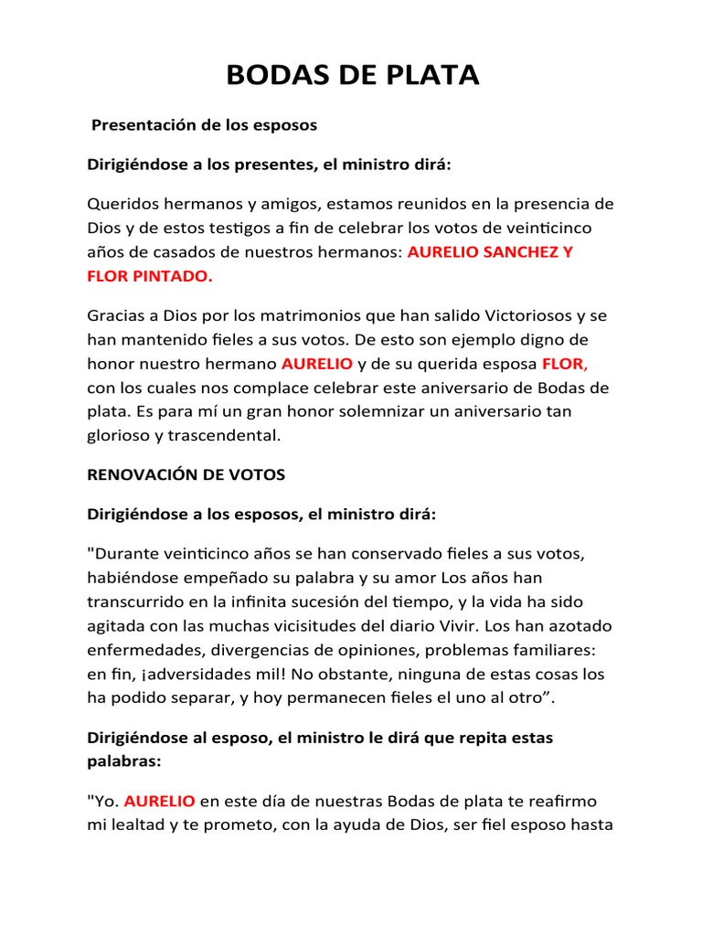 Bodas de Plata | PDF | Cristo (título) | Oración, image size:768x1024