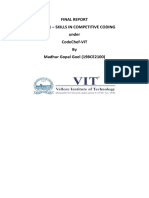 Final Report Exc-1011 - Skills in Competitive Coding Under Codechef-Vit by Madhur Gopal Goel (19bce2100)