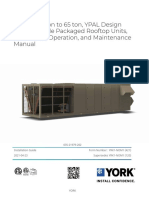 YORK® 50 Ton To 65 Ton, YPAL Design Level F, Single Packaged Rooftop Units, Installation, Operation, and Maintenance Manual
