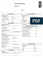 Data Sheet For SINAMICS G120 Control Unit CU230P-2 DP: Ambient Conditions Electrical Data