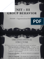 Ba5105 - Organizational Behaviour - Unit - Iii