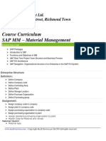 SAP MM Syllabus - Incell Services - I - PVT LTD