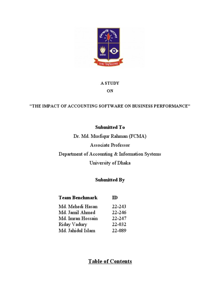 Impact of Accounting Software on Performance | PDF | Accounting ...